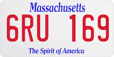 MA license plate 6RU169