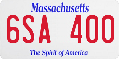 MA license plate 6SA400