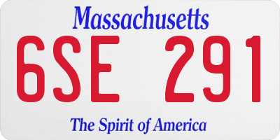 MA license plate 6SE291
