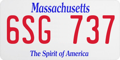 MA license plate 6SG737