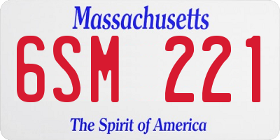 MA license plate 6SM221