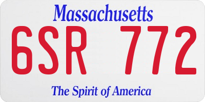 MA license plate 6SR772