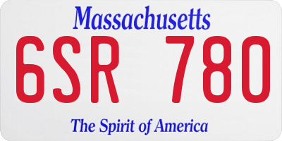 MA license plate 6SR780