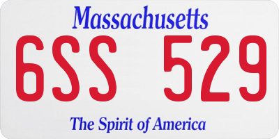 MA license plate 6SS529