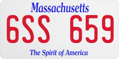 MA license plate 6SS659