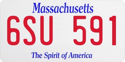MA license plate 6SU591