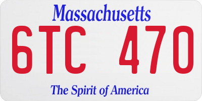 MA license plate 6TC470