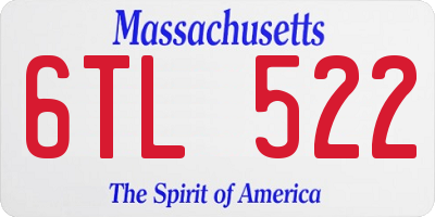 MA license plate 6TL522