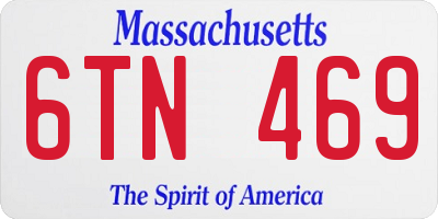 MA license plate 6TN469