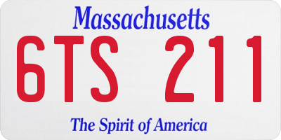 MA license plate 6TS211
