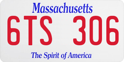 MA license plate 6TS306