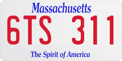 MA license plate 6TS311