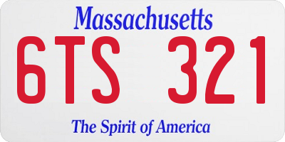 MA license plate 6TS321