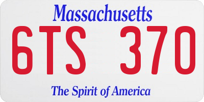 MA license plate 6TS370