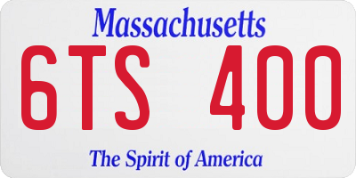 MA license plate 6TS400