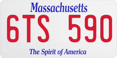 MA license plate 6TS590