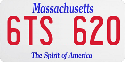 MA license plate 6TS620