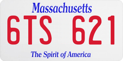 MA license plate 6TS621