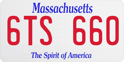 MA license plate 6TS660