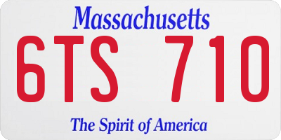 MA license plate 6TS710