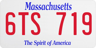 MA license plate 6TS719