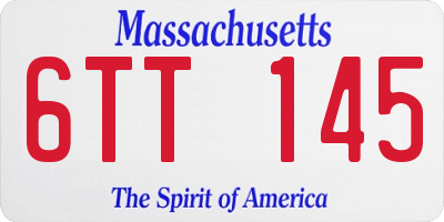 MA license plate 6TT145