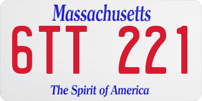MA license plate 6TT221