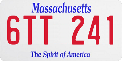 MA license plate 6TT241