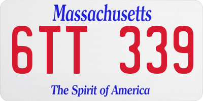MA license plate 6TT339