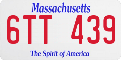 MA license plate 6TT439