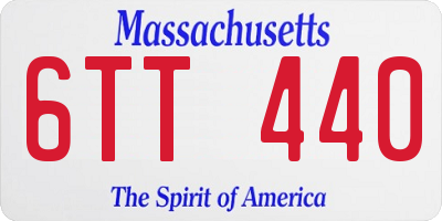 MA license plate 6TT440