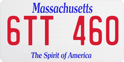 MA license plate 6TT460
