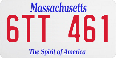 MA license plate 6TT461