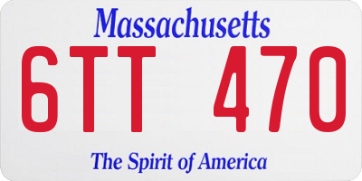MA license plate 6TT470
