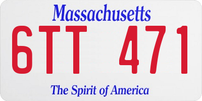 MA license plate 6TT471