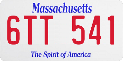 MA license plate 6TT541