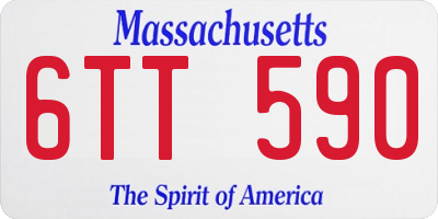 MA license plate 6TT590