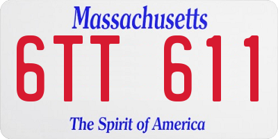 MA license plate 6TT611