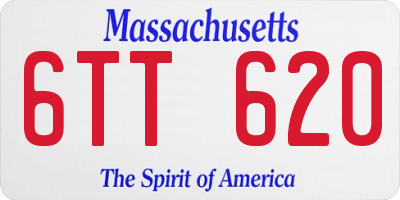 MA license plate 6TT620