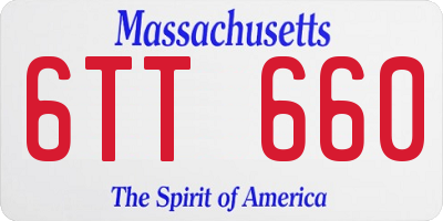 MA license plate 6TT660