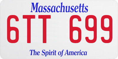 MA license plate 6TT699