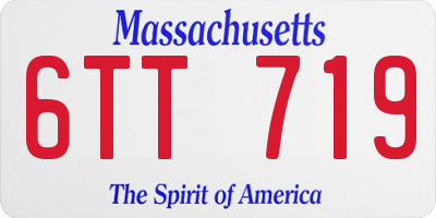 MA license plate 6TT719