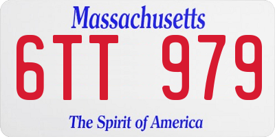 MA license plate 6TT979