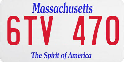 MA license plate 6TV470