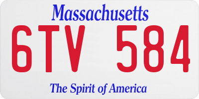 MA license plate 6TV584