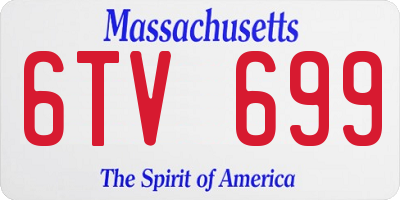 MA license plate 6TV699