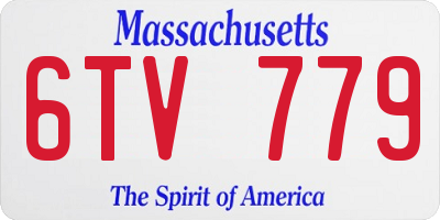 MA license plate 6TV779