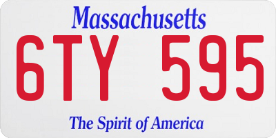 MA license plate 6TY595
