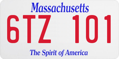 MA license plate 6TZ101