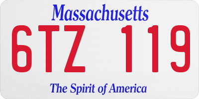 MA license plate 6TZ119